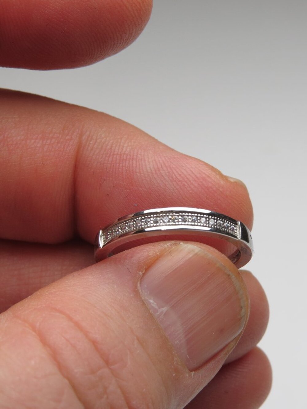 *925 Sterling Silver Diamond Band